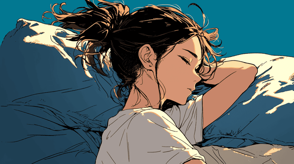 感情整理ができてぐっすり眠っている女性